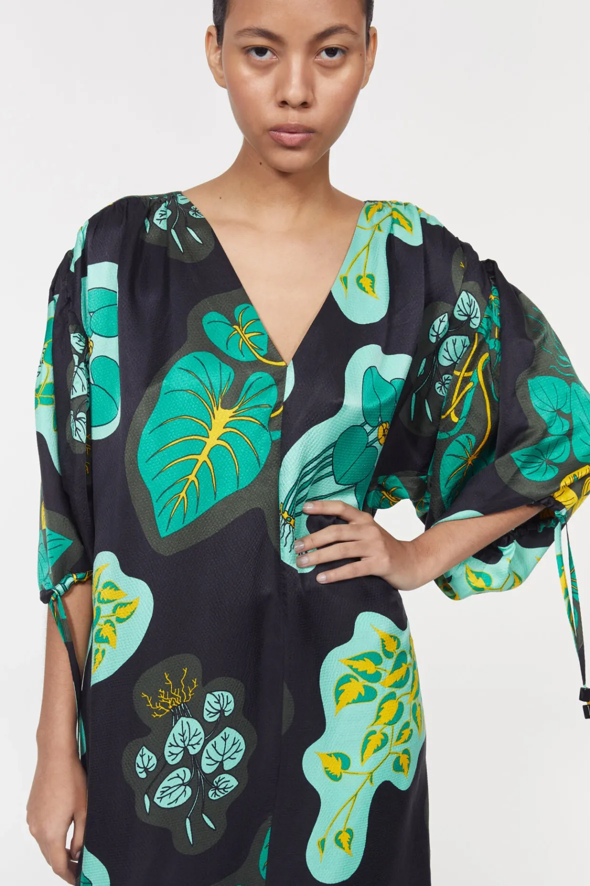 Rodebjer The Heartleaf Capsule^Dakota Leaf Hammered Dress